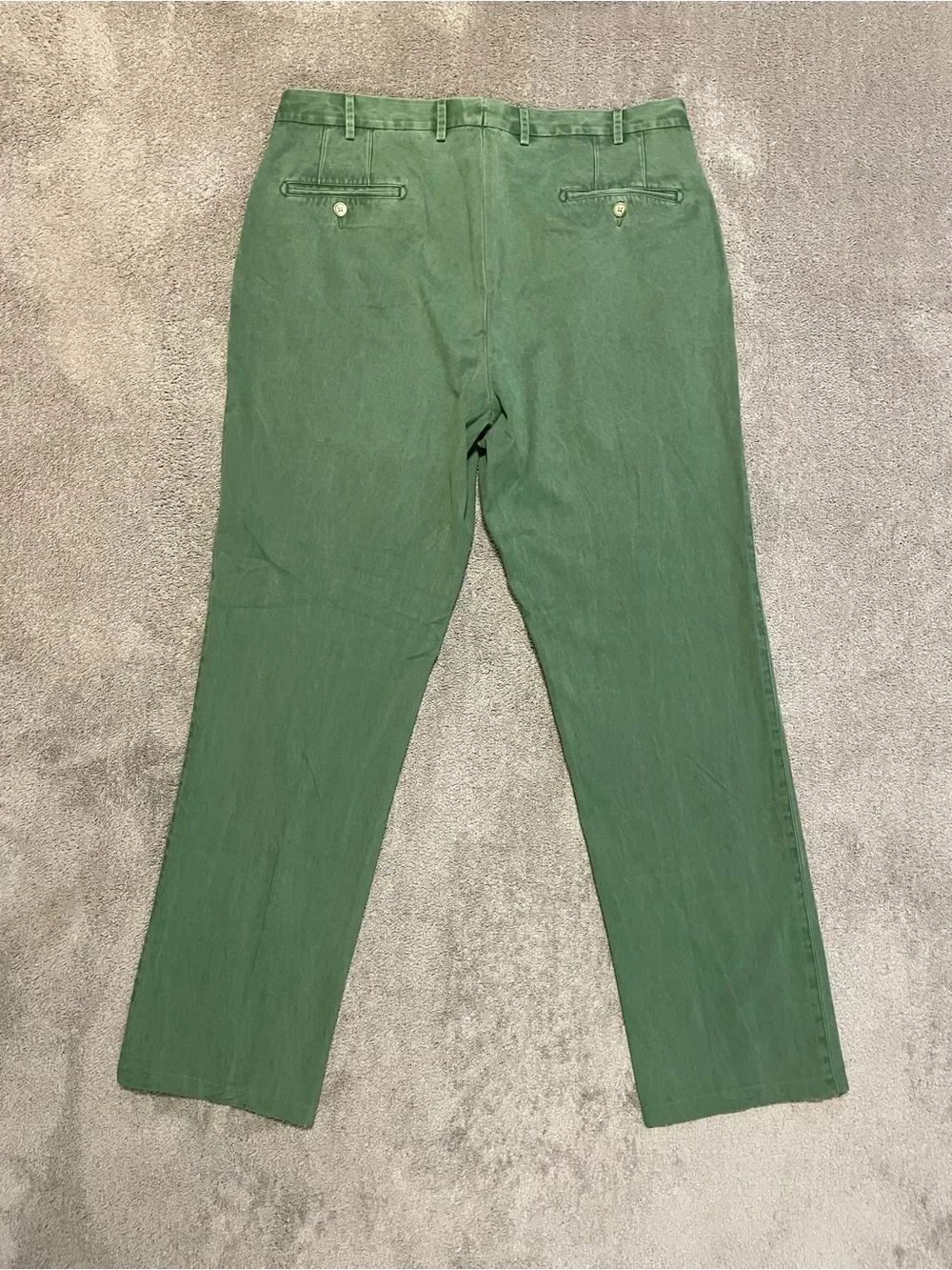 Peter Millar Chino Pants Men’s 36x32 Green Pima Cotton Flat Front Casual Golf